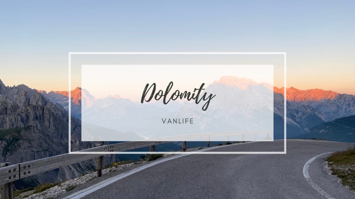 Odładka do wpisu Vanlife Dolomity z drogą i górami w tle